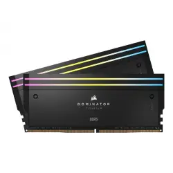 CORSAIR DOMINATOR TITANIUM RGB 64GB 2x32GB DDR5 6400MT/s DIMM Unbuffered 32-40-40-84 Std PMIC XMP 3.0 Black Heatspreader 1.4V